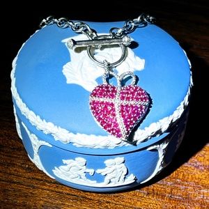 🩷 Genuine Ruby & Diamond Heart Choker 🩷